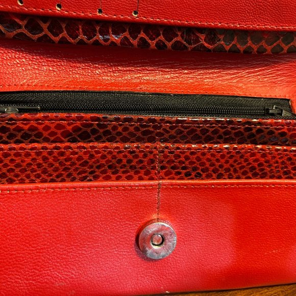 NWOT Tag- Red Leather Wallet from Egypt - Picture 4 of 6